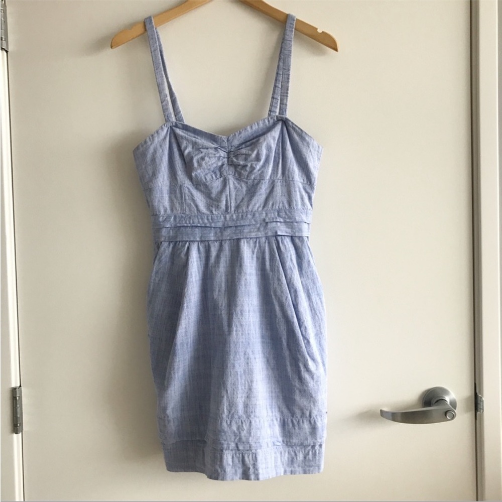 Wilfred Chambray Artzia Blue Bustier Dress